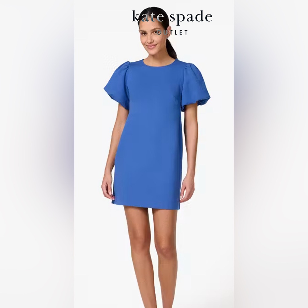 Kate Spade Ponte Puff Sleeve Shift Dress- Size large